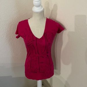 Hurley Woman’s V-Neck Short Sleeve Tee Size Small